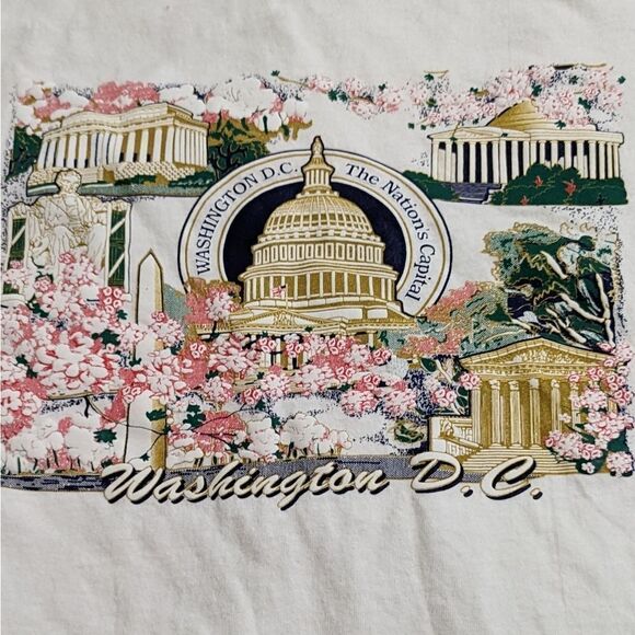 Washington DC Women's T-shirt White Size Large - Picture 3 of 4